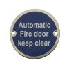 Stainless Steel Automatic Fire Door Keep Clear 75mm Polished Stainless Steel - By Frelan Hardware - JS110PSS