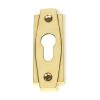 Polished Brass Art Deco Euro Escutcheon