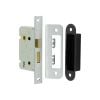 Jedo Kontrax 2 Lever Sashlocks with Square Forend & Radiused Strike Plate 65mm Satin Nickel - By Frelan Hardware - JL470SN