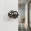 Old English Harrogate Door Knob Pack (Lock Set - Horizontal Bathlock, 3" Fire Rated Hinges x3) - Distressed Silver