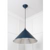 Hammered Nickel Hockley Pendant in Dusk