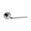 Forme Milly Lever Door Handle on Minimal Round Rose - Polished Chrome (Pair)