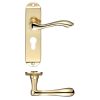 Zoo Hardware Arundel Lever Euro Lock (47.5mm c/c) Furniture - Short Plate 175 x 42mm - Brass