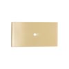 Rectangle Backplate for Cupboard Knobs Polished Brass