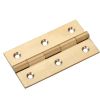 Zoo Hardware Solid drawn brass butt hinge - 75 x 41 x 2mm - Satin Brass