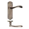 Zoo Hardware Project Asti lever on latch backplate - Bronze