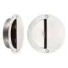 Zoo Hardware Half Moon Flush Pull 90mm dia - Satin Stainless