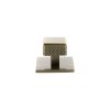 Millhouse Brass Eiffel Knurled Square Cabinet Knob Handle on Backplate - Antique Brass