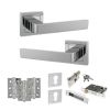 STATUS Montana Door Handle Pack (Euro Lock Set - 2.5" CE Sashlock, 3" Fire Rated Hinges x3) - Polished Chrome