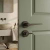 Complete Gio Door Handle Pack - Bathroom Lock (Plain Thumb Turn) - Dark Bronze - 65mm / 4-inch Hinges - JE-E5A2-DB