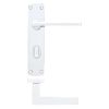 Zoo Hardware Leon lever on bathroom backplate - Polished Chrome