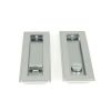 Satin Chrome 175mm Art Deco Rectangular Pull - Privacy Set