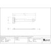 Black Textured 16" Cast T Hinge (pair)