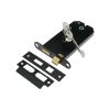 3 Lever Horizontal Sash Lock 6"- Matt Black