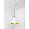 Smooth Brass Brindley Pendant in Flock