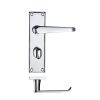 Zoo Hardware Project Victorian flat lever on bathroom backplate - 150 x 40mm - Polished Chrome