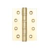 Ball Bearing Hinges 102x76x3mm Polished Brass - By Frelan Hardware - J9050PB