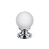 Zoo Hardware Glass Ball Cabinet Knob - Frosted 25mm - Chrome