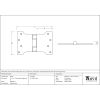 Polished SS (304) 4" x 4" x 6" Parliament Hinge (pair)