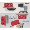Atlantic DIN Radius Latch 60mm backset - Satin Chrome