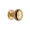 Edwardian Ball Rim/Mortice Door Knob Aged Brass