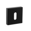 STATUS Key Escutcheons on S4 Square Rose - Matt Black (Pair)