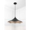 Smooth Nickel Flora Pendant in Elan Black
