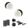 Old English Skipton Door Knob Pack (Lock Set - Horizontal Bathlock, 4" Slim Knuckle Hinges x2) - Matt Black
