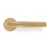 Valli SOM New York Lever on Round Rosette - Satin Brass PVD