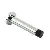 Zoo Hardware Door Stop - Cylinder c/w Rose 80mm - Polished Chrome