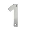 100mm Numerals SSS Finish 100mm Satin Stainless Steel No. 1 - By Frelan Hardware - JSS-1