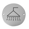 Stainless Steel Shower Symbol 75mm Satin Anodised Aluminium - By Frelan Hardware - JS106SAA