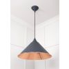 Hammered Copper Hockley Pendant in Slate
