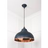 Smooth Copper Harborne Pendant in Soot