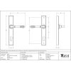 Polished Bronze Reeded Slimline Lever Espag. Lock Set