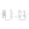 Borg BL1506 SC ECP - Mini Easicode Pro Vertical Cabinet Lock - Knurled Knob, Inside Cam Turn Mechanism, Satin Chrome Finish