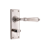 Regency Lever on Backplate Bathroom Polished Nickel