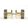 Aged Brass Brompton Mortice/Rim Knob Set (Beehive)