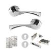 STATUS Colorado Door Handle Pack (Euro Lock Set - 3" CE Sashlock, 4" Slim Knuckle Hinges x2) - Polished Chrome