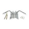 Polished Chrome Reeded Lever Euro Lock Set