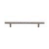 Heritage Brass Cabinet Pull T-Bar Hammered Design 160mm CTC Satin Nickel Finish
