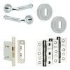 Complete Classic Door Handle Pack - Sashlock - Polished Chrome - 76mm / 3-inch Hinges - JE-A8B8-PC