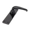 Black Smooth Lever Latch Set