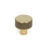 Aged Brass Brompton Cabinet Knob - 25mm (No rose)