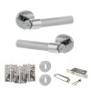 Senza Pari Andretta Door Handle Pack (3 Lever Lock Set - 3" CE Sashlock, 4" Fire Rated Hinges x3) - Polished Chrome