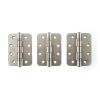 Atlantic Radius Corner Ball Bearing Hinges Grade 13 Fire Rated 4" X 3" X 3mm set of 3 - Satin Stainless Steel