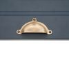 Cottage Cup Pull Antique Brass