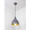 Hammered Brass Brindley Pendant in Bluff