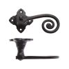 Zoo Hardware Curly Tail Lever on Square Rose - 2" - Black