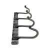 Iron Coat Hook Plain 4 leg - Pewter